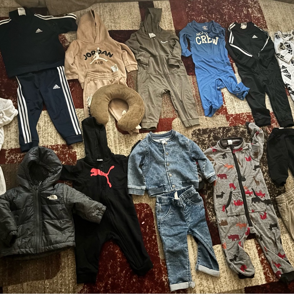 Nike Adidas Carters Baby Two Piece Matching Set 12m 18m 6-9m Newborn Boy Bundle